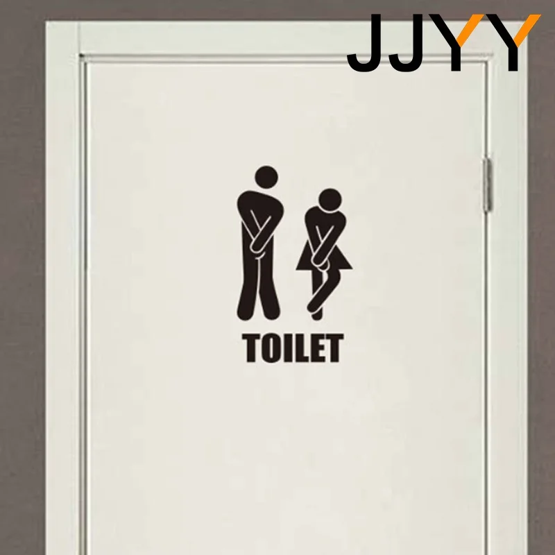 Bathroom Humor Man and Woman Wall Decals 4 Bathroom Humor Man and Woman Wall Decals - Image 4