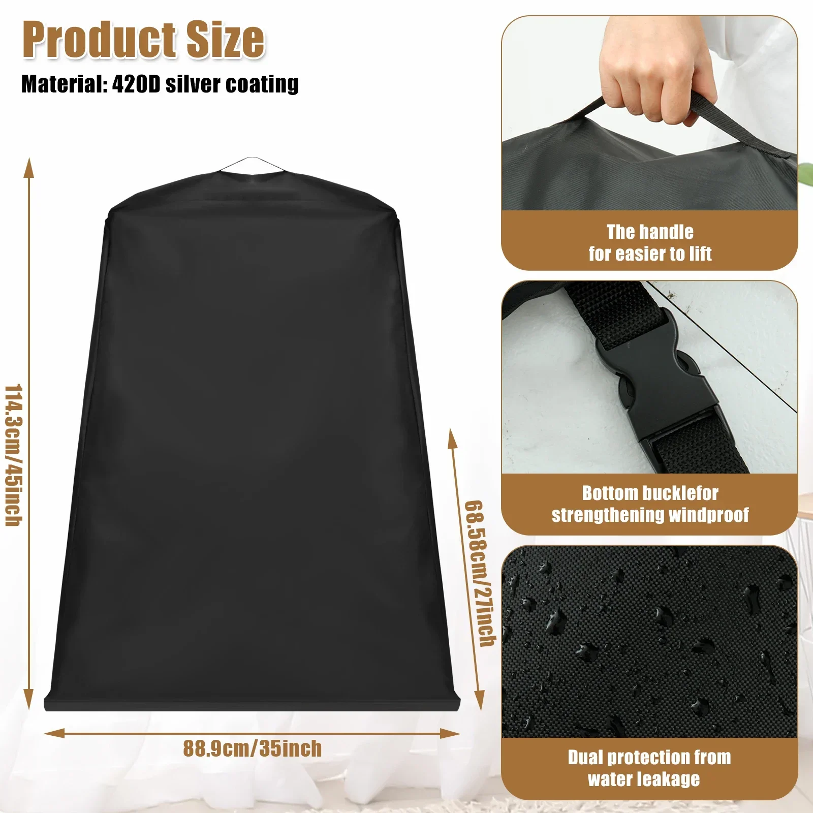 Ninja OO101 Pizza Oven Cover – Weatherproof Protection 2 Ninja OO101 Pizza Oven Cover – Weatherproof Protection - Image 2