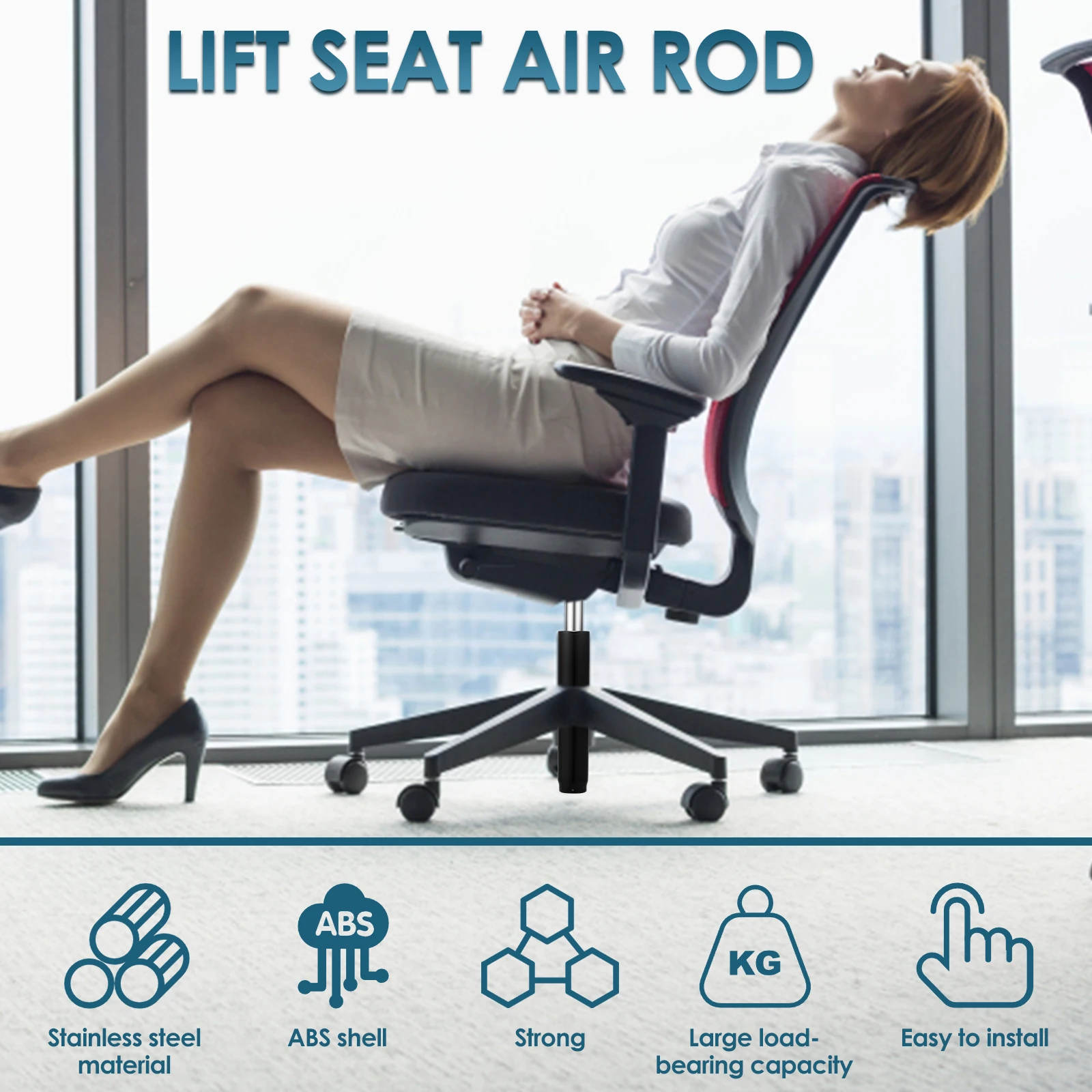 Heavy-Duty Pneumatic Chair Support Rod 3 Heavy-Duty Pneumatic Chair Support Rod - Image 3