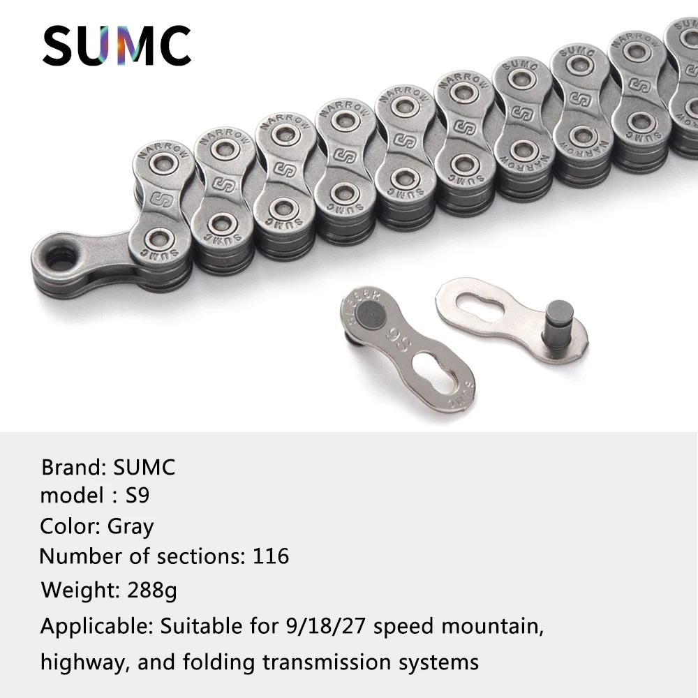 SUMC 8-12 Speed Bicycle Chain for All Drivetrains 3 SUMC 8-12 Speed Bicycle Chain for All Drivetrains - Image 3