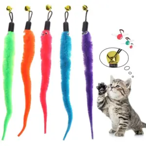 Colorful Plush Cat Worm Toy Set with Bells 11 S5ee464ed09a1497a99182a496e0a8cb90