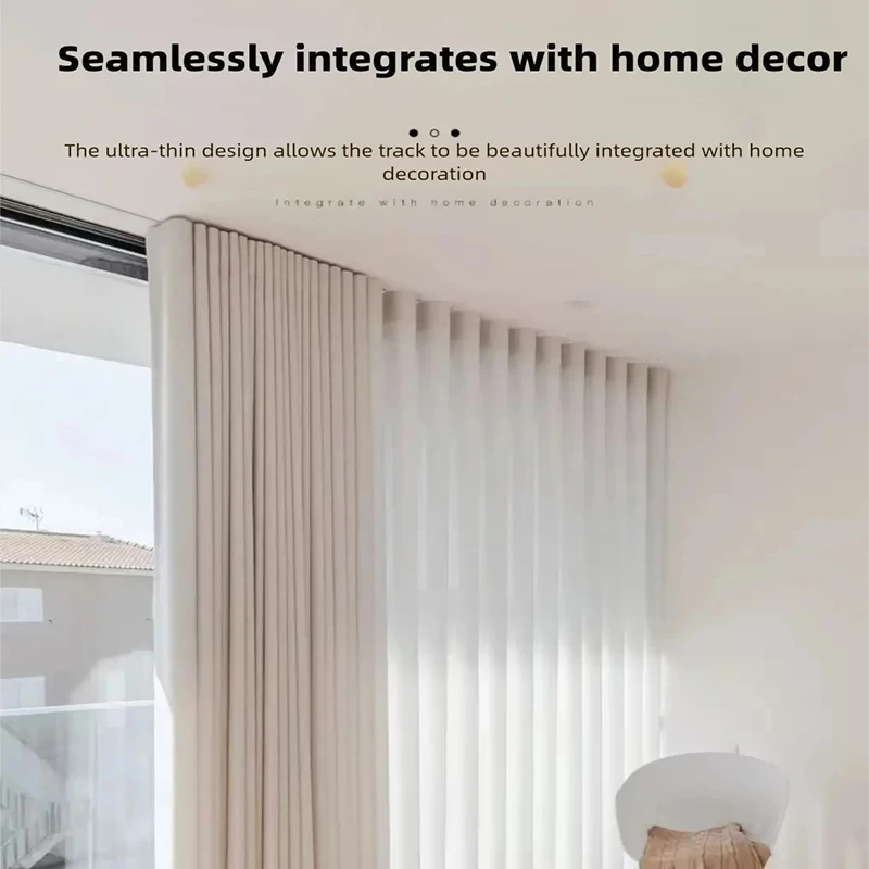 Ultra-Thin Self-Adhesive Curtain Track Set 5 Ultra-Thin Self-Adhesive Curtain Track Set - Image 5