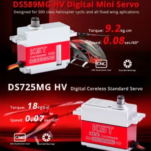 High-Voltage Digital Servo Set for RC Aircraft 9 S5f3fd840751146158a88e9cc9559ca04c