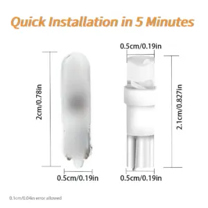 Vibrant Set of T5 Automotive LED Bulbs 15 S5f51c0d2991846bdb1404681e342d065g