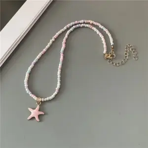 Vintage Starfish Necklace with Acrylic Beads 11 S5fbec0dfcdf54a918d5148a6ae913e26K