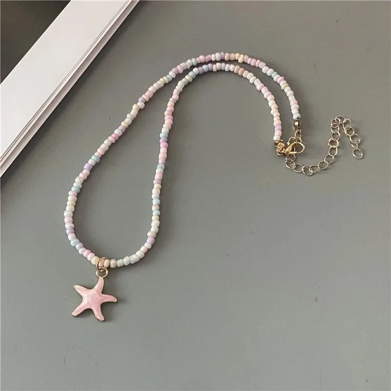 Vintage Starfish Necklace with Acrylic Beads 6 Vintage Starfish Necklace with Acrylic Beads - Image 6