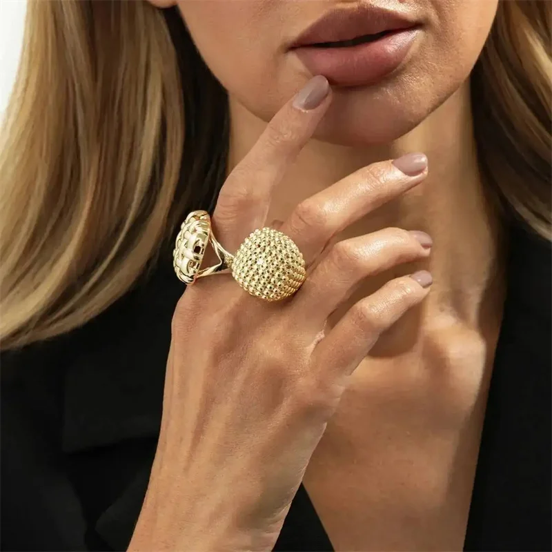 Luxury Geometric Adjustable Rings Set for Women 2 Luxury Geometric Adjustable Rings Set for Women - Image 2