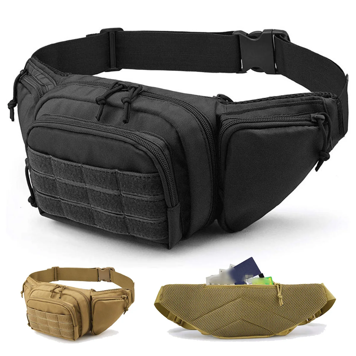 Rugged Men's Waist Fanny Pack in Nylon 1 Rugged Men's Waist Fanny Pack in Nylon