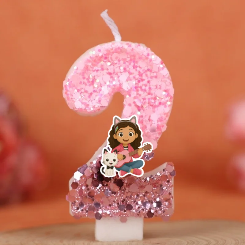 Glitter Pink Number Candles for Celebrations 2 Glitter Pink Number Candles for Celebrations - Image 2