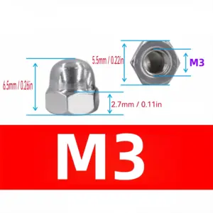 Stainless Steel Acorn Nuts Set (M3–M12) 15 S6057751c13664f3391a78f6a88158195I