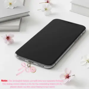 Pink Bow Typc-C Dust Plug with Personalized Letter 11 S6084bc598435451bbee4d1a8a06d81fab