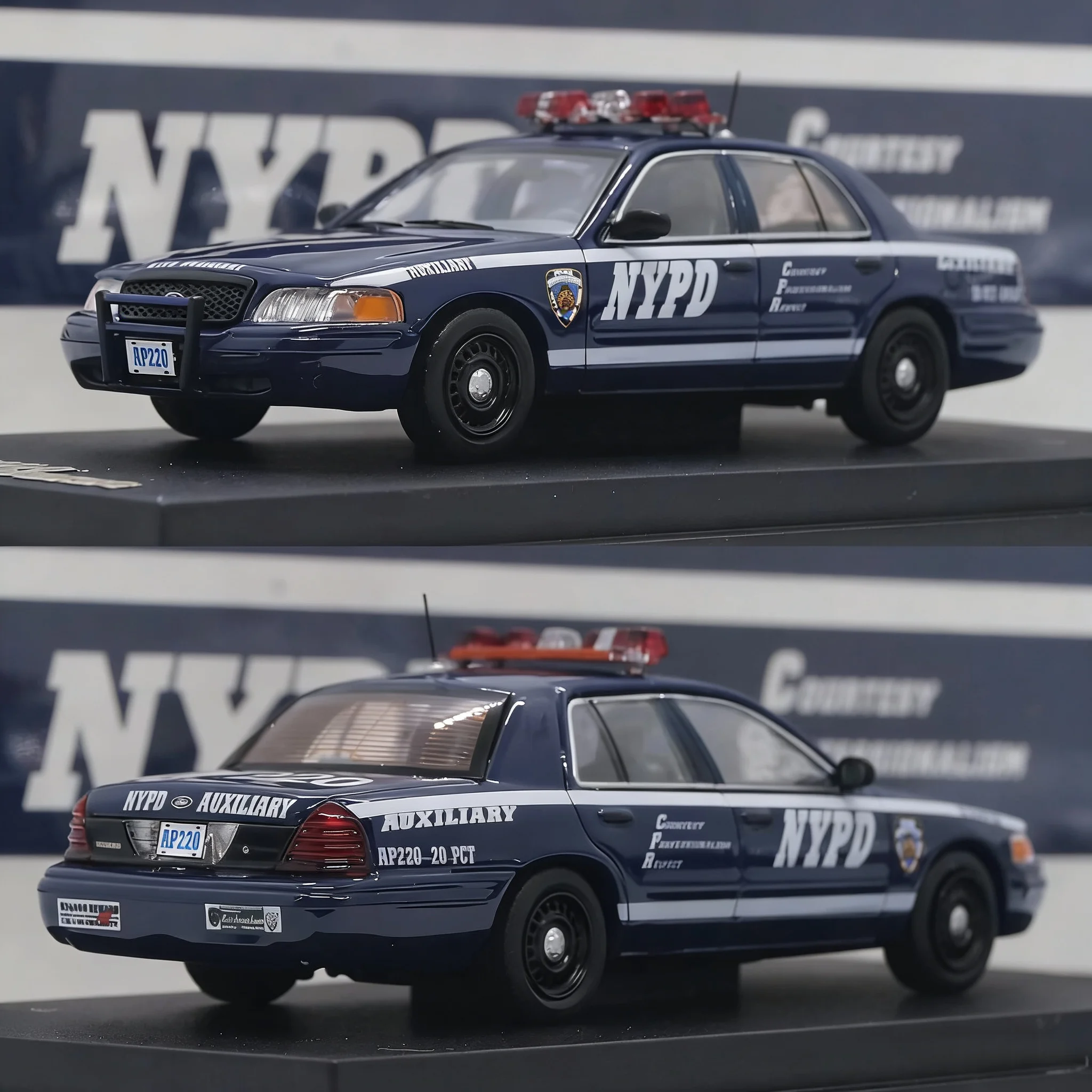 Victoria Crown NY Police Car Model 1:64 Scale 2 Victoria Crown NY Police Car Model 1:64 Scale - Image 2