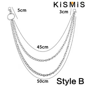 Unisex Silver Zinc Alloy Pants Chain Style D 10 S60c0f6b7bbbb4d09ad5e591a2cb8a515u