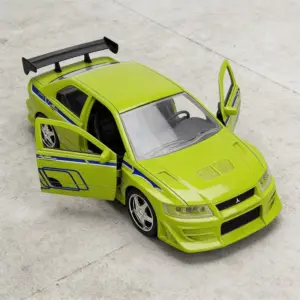 Vibrant Lime Green Mitsubishi Lancer Evo VII Model