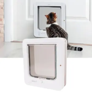 White Smart Cat Door with Sensing Tech 12 S614ffeb76489481ea64657b4167d59b9X