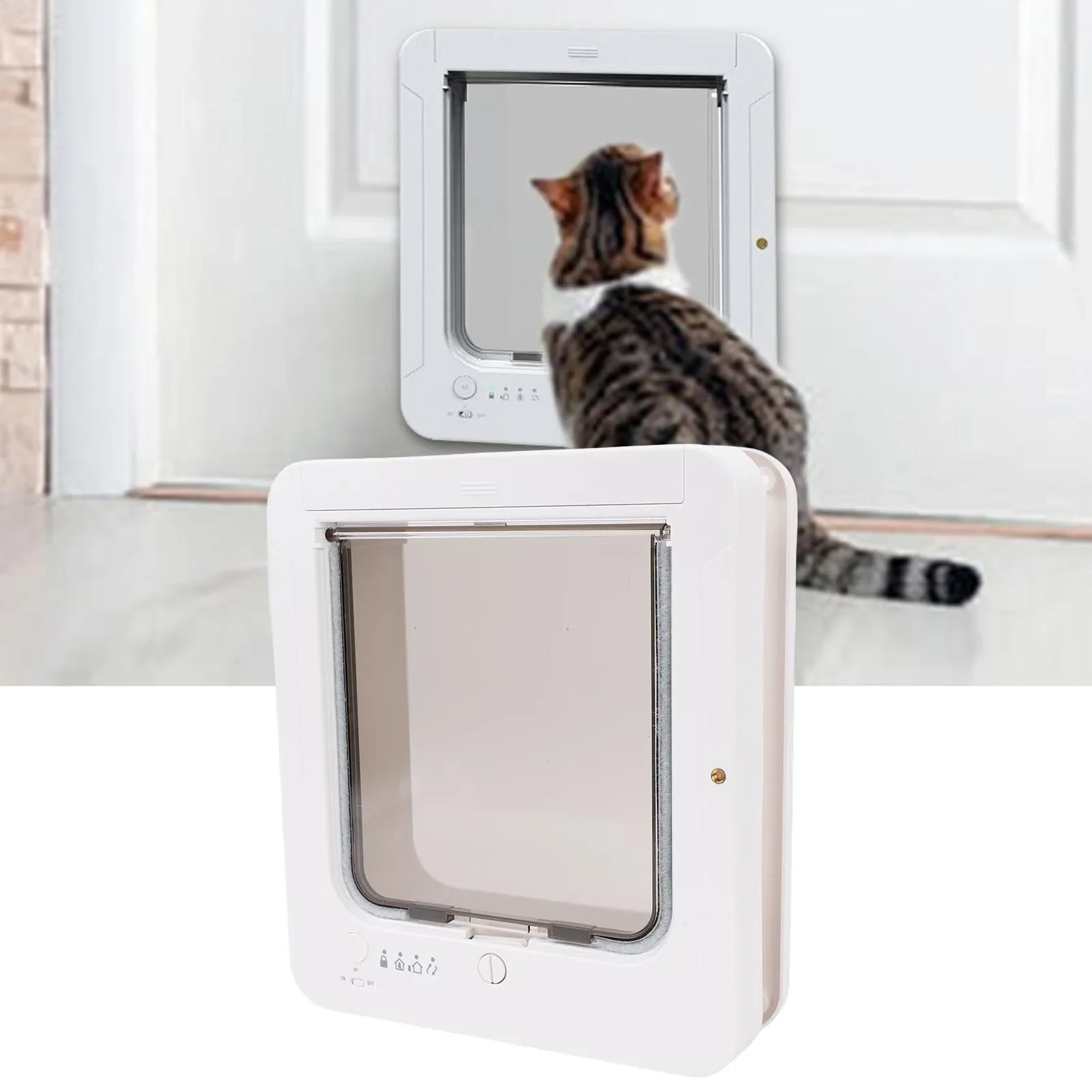 White Smart Cat Door with Sensing Tech 6 White Smart Cat Door with Sensing Tech - Image 6