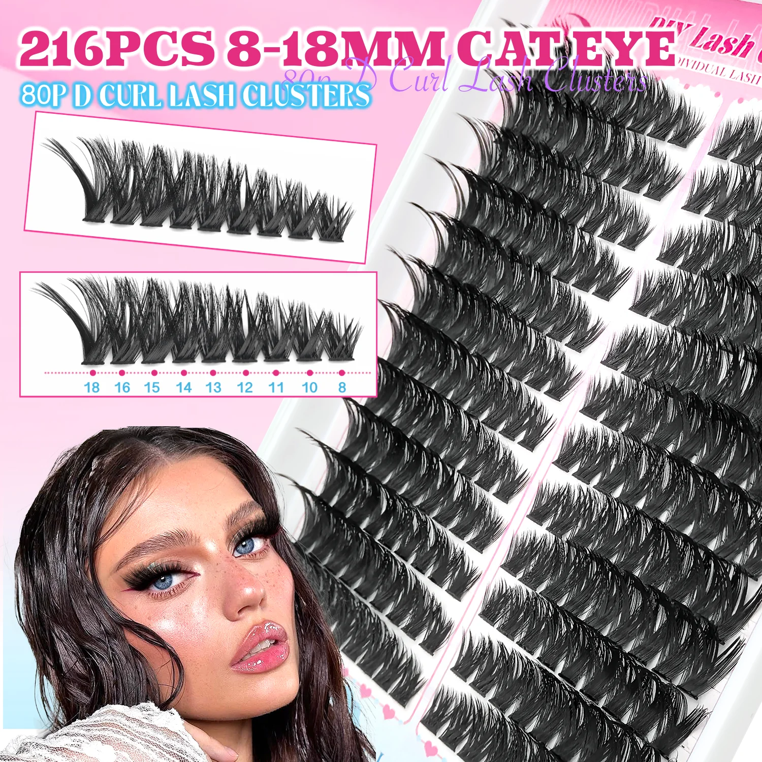 Natural Wispy Cluster Fake Eyelashes for Daily Wear 2 Natural Wispy Cluster Fake Eyelashes for Daily Wear - Image 2