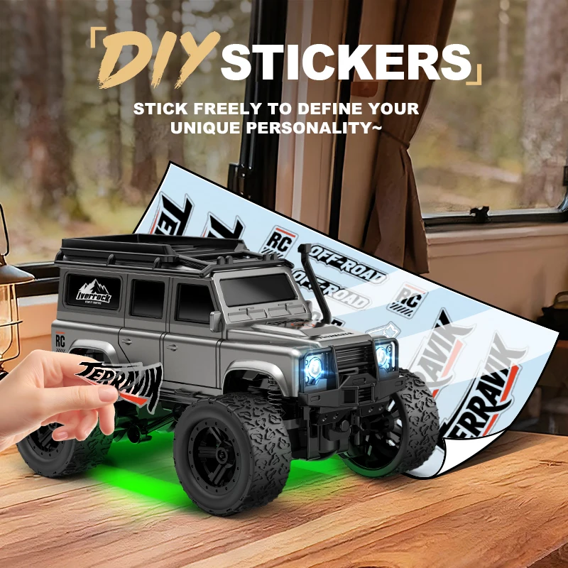 1:64 Mini Off-Road RC Vehicle with Trailer 2 1:64 Mini Off-Road RC Vehicle with Trailer - Image 2