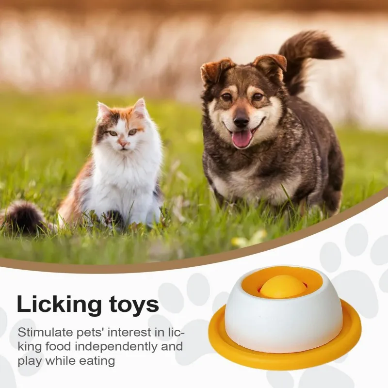 Vibrant Orange Pet Lick Toy for Cats and Puppies 2 Vibrant Orange Pet Lick Toy for Cats and Puppies - Image 2