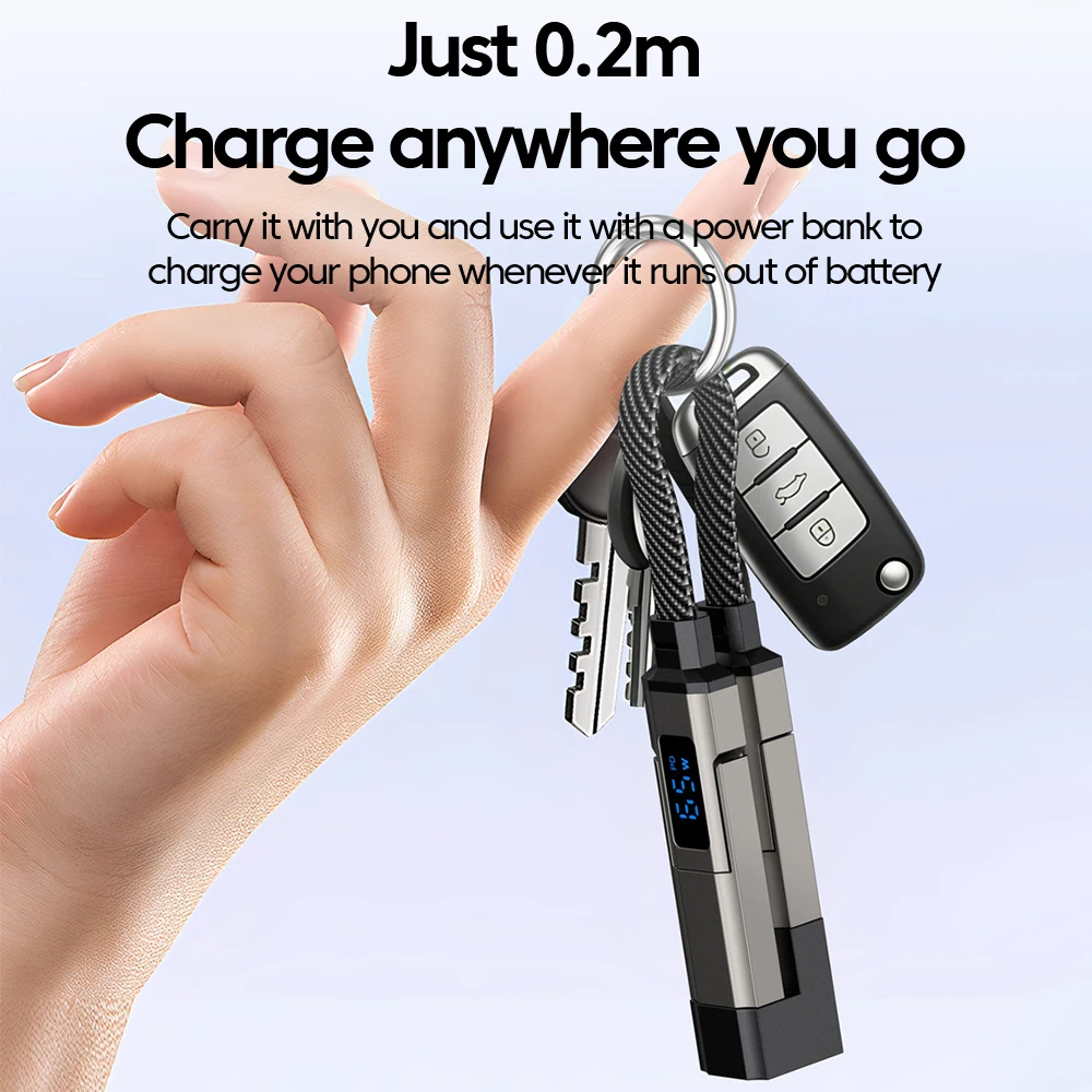 65W Digital Display Keychain Charging Cable 6 65W Digital Display Keychain Charging Cable - Image 6