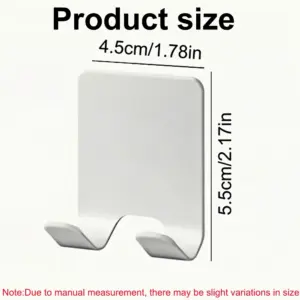 Black Bathroom Razor Holder with Double Hooks 15 S62aab62e8f7e4232a7d4eccdcbb8a5378