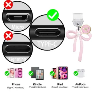 Pink Bow Typc-C Dust Plug with Personalized Letter 15 S62bb45ccf8e945f8851bb8f5e10c27a8d