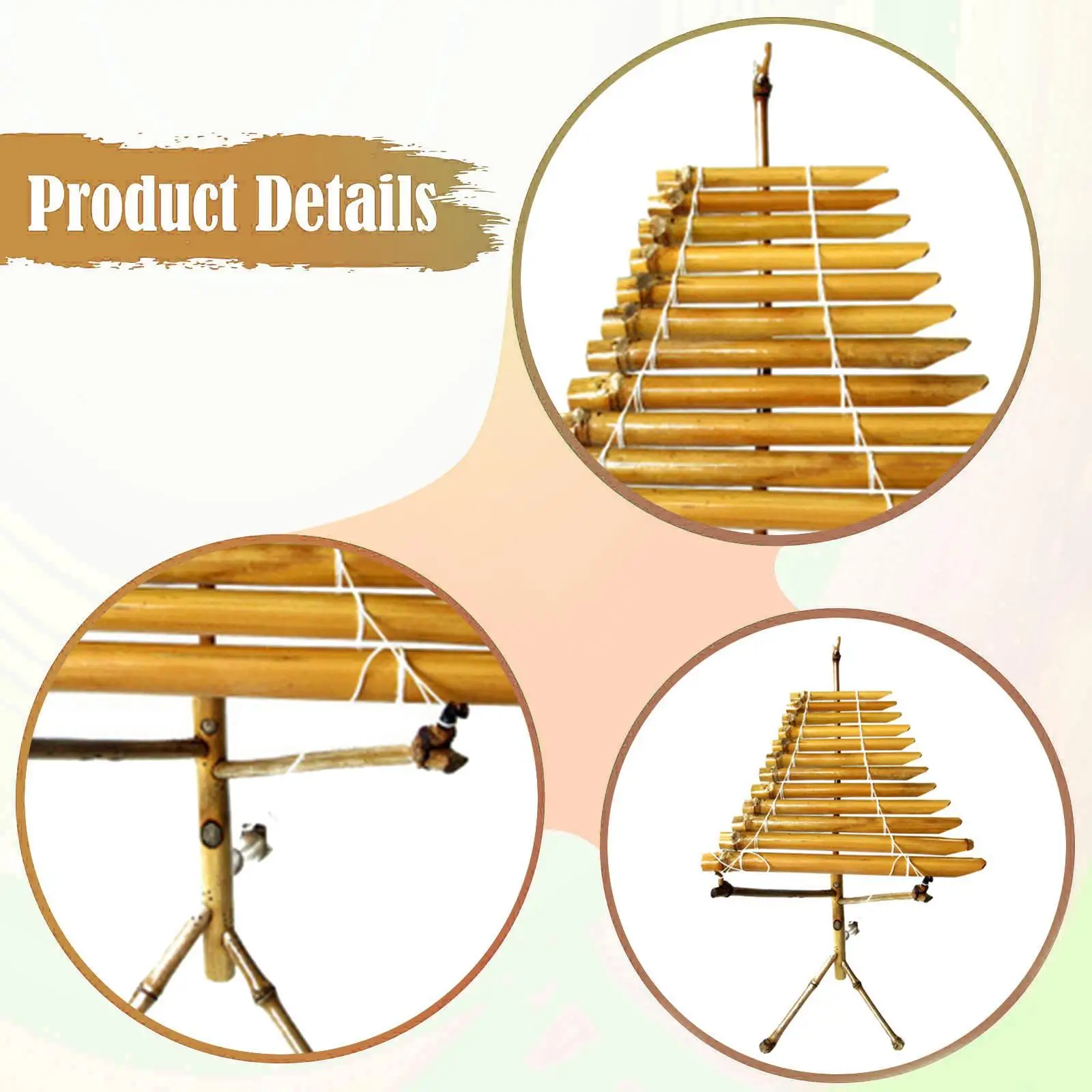 Vietnamese Bamboo Xylophone with 12 Tubes 5 Vietnamese Bamboo Xylophone with 12 Tubes - Image 5