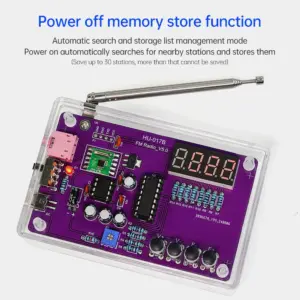 Transparent DIY FM Radio Kit with Digital Display 14 S635ffd12e61344b5baa5f0c5c114435eD