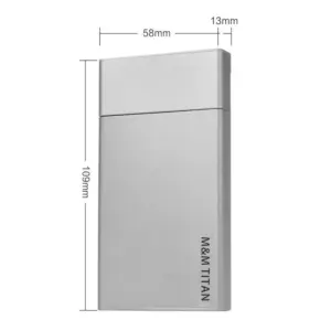 Titanium Cigarette Case 109x58x13mm, 45g 18 S63f6f0545a97447aa656c8d2dea2658eY
