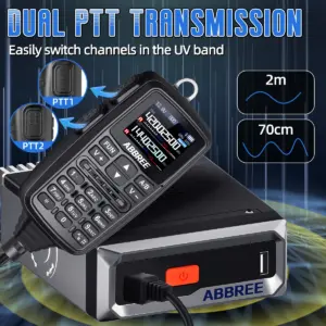 ABBREE AR-7600 GPS Mobile Radio 25W-50W, Dual Band 13 S64c82fb86c0d4c079909d5d2df31db81y