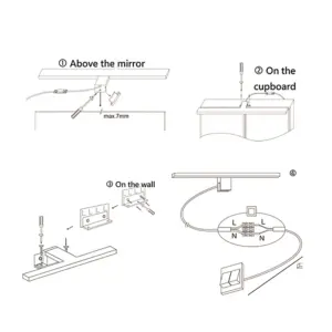 Contemporary LED Bathroom Mirror Light 6000K 10 S64d1f54c0e92459e99b4f4df55086388A
