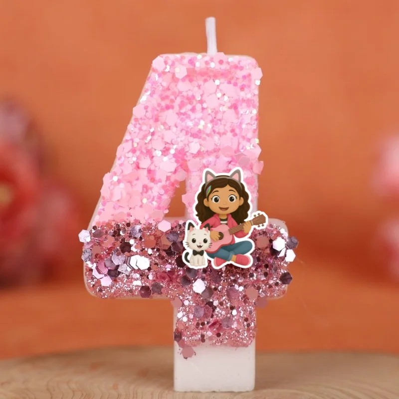 Glitter Pink Number Candles for Celebrations 4 Glitter Pink Number Candles for Celebrations - Image 4