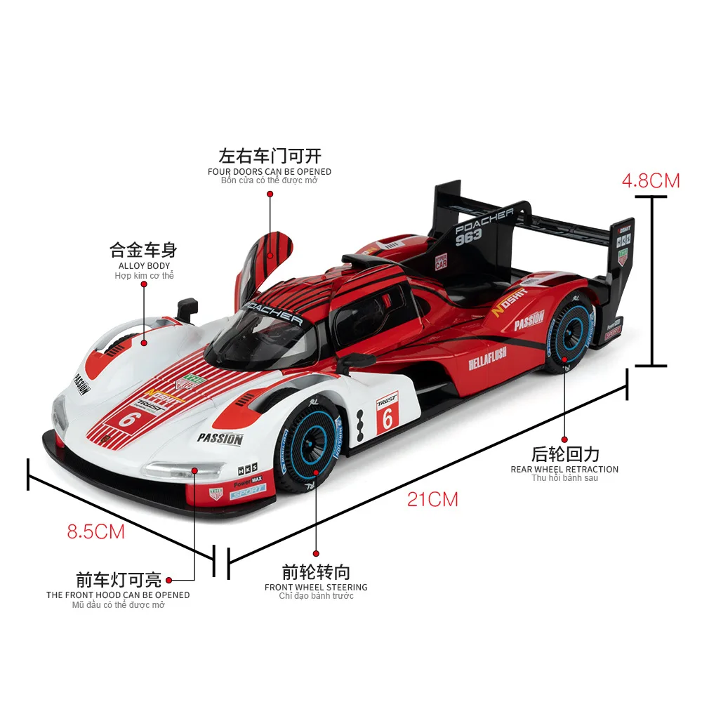 1:24 Alloy Racing Car Model for Collectors 2 1:24 Alloy Racing Car Model for Collectors - Image 2