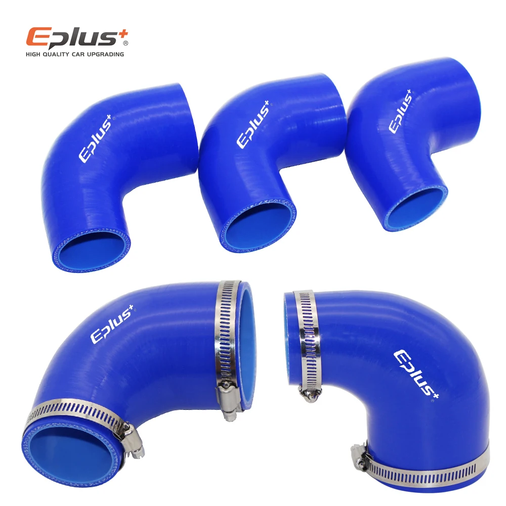 Blue Silicone Turbo Intake Pipe Connector 90° Elbow 4 Blue Silicone Turbo Intake Pipe Connector 90° Elbow - Image 4