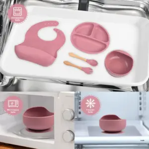 Toddler Silicone Mealtime Set in Pastel Shades 15 S6556dc0dfb4e4c88aa08df457728fc38a