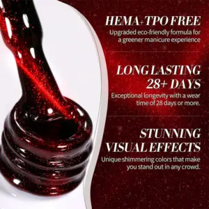 Red Glass Bead Cat Magnetic Gel Polish 10ml 15 S658f882c535d4dc6a9a83a7b8c6927b7U