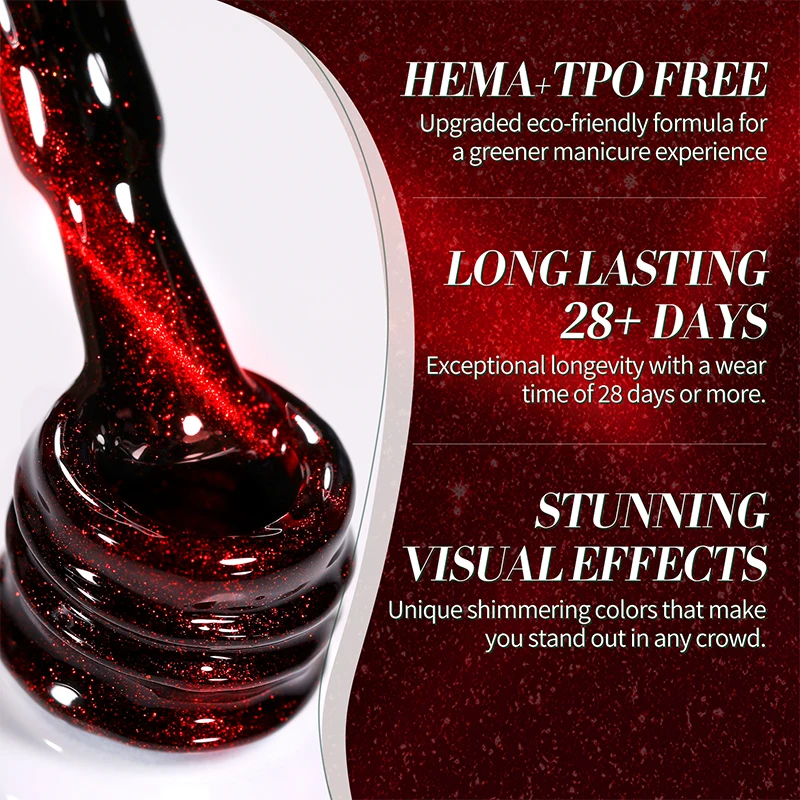 Red Glass Bead Cat Magnetic Gel Polish 10ml 6 Red Glass Bead Cat Magnetic Gel Polish 10ml - Image 6