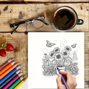 Fairy Flowers Adult Coloring Book with Floral Designs 8 S65f8d553f08543e4af1863beec6f6b95W