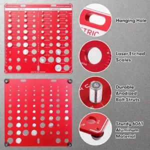 Red CNC Aluminum Thread Checker for Mechanics 10 S663d9ffb633e483084e48ab3a7e5b333t