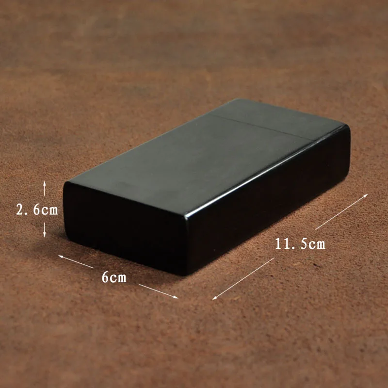 Elegant Ebony Cigarette Case with Brass Hinges 4 Elegant Ebony Cigarette Case with Brass Hinges - Image 4