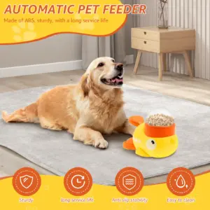 Yellow Duck-Shaped Pet Feeder for Small Animals 11 S66b5ccb9c13c4ab1b46f1428968c2633m