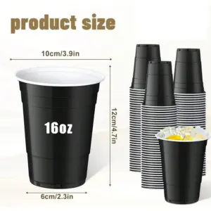 Black Disposable Cups for Events 12 S6792ac0faa484266a49c4270662e5127I