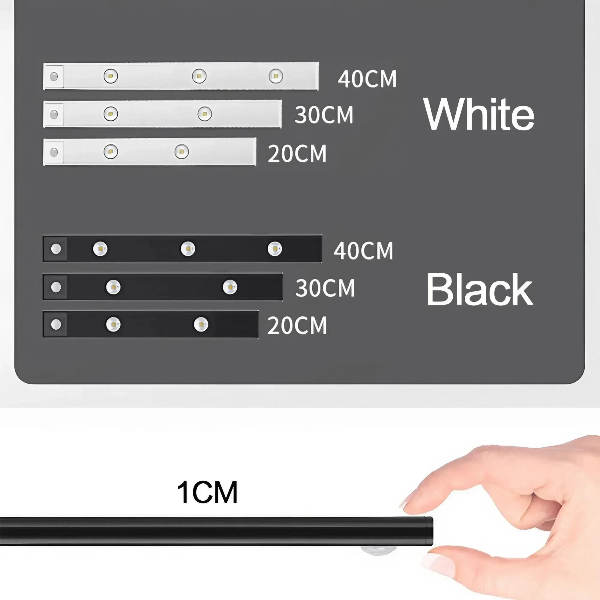 Rechargeable LED Body Sensor Light - 20/30/40cm 2 Rechargeable LED Body Sensor Light - 20/30/40cm - Image 2