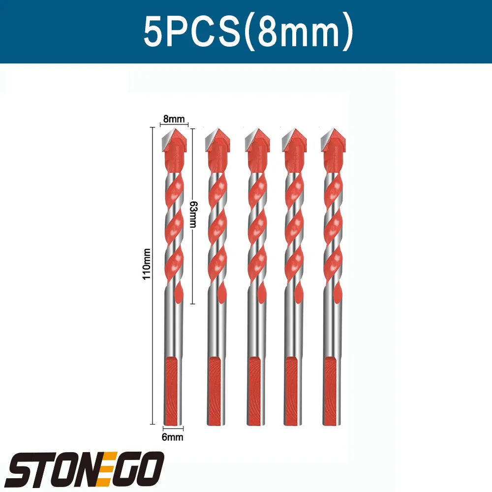 STONEGO 5PCS Multifunctional Drill Bit Set for Masonry 10 STONEGO 5PCS Multifunctional Drill Bit Set for Masonry - Image 10