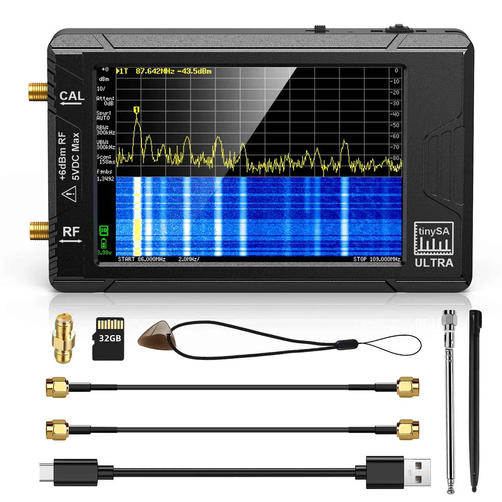 TinySA ULTRA Spectrum Analyzer 100kHz-6GHz 2 TinySA ULTRA Spectrum Analyzer 100kHz-6GHz - Image 2