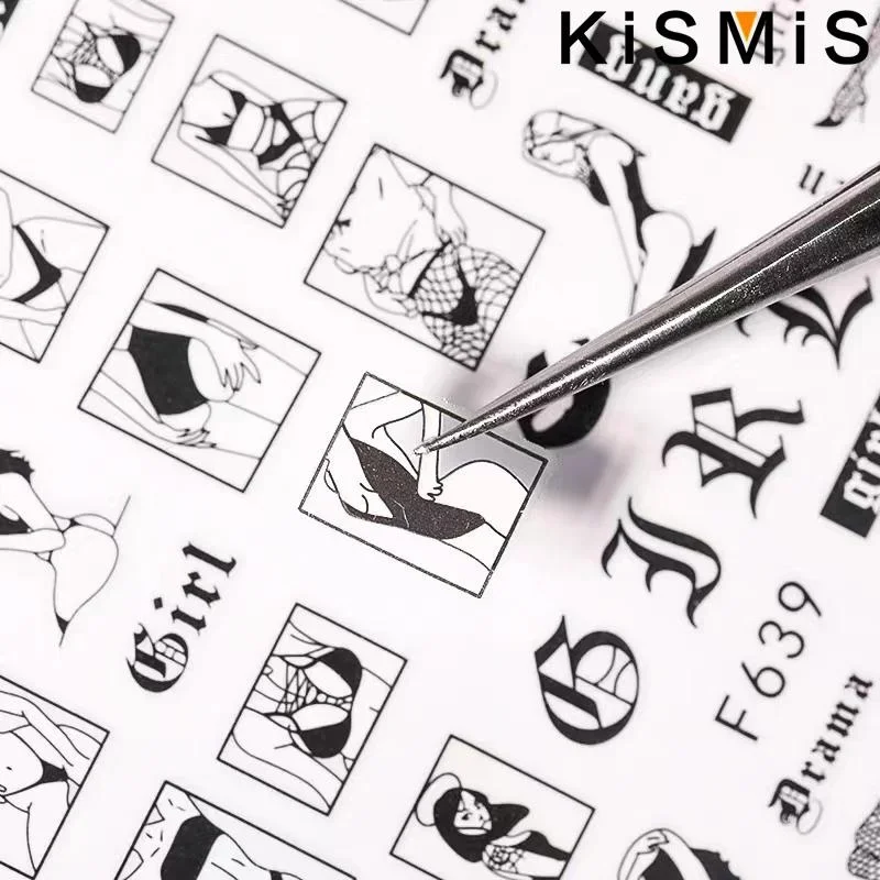 Mystical Black & White Nail Art Stickers Set 3 Mystical Black & White Nail Art Stickers Set - Image 3