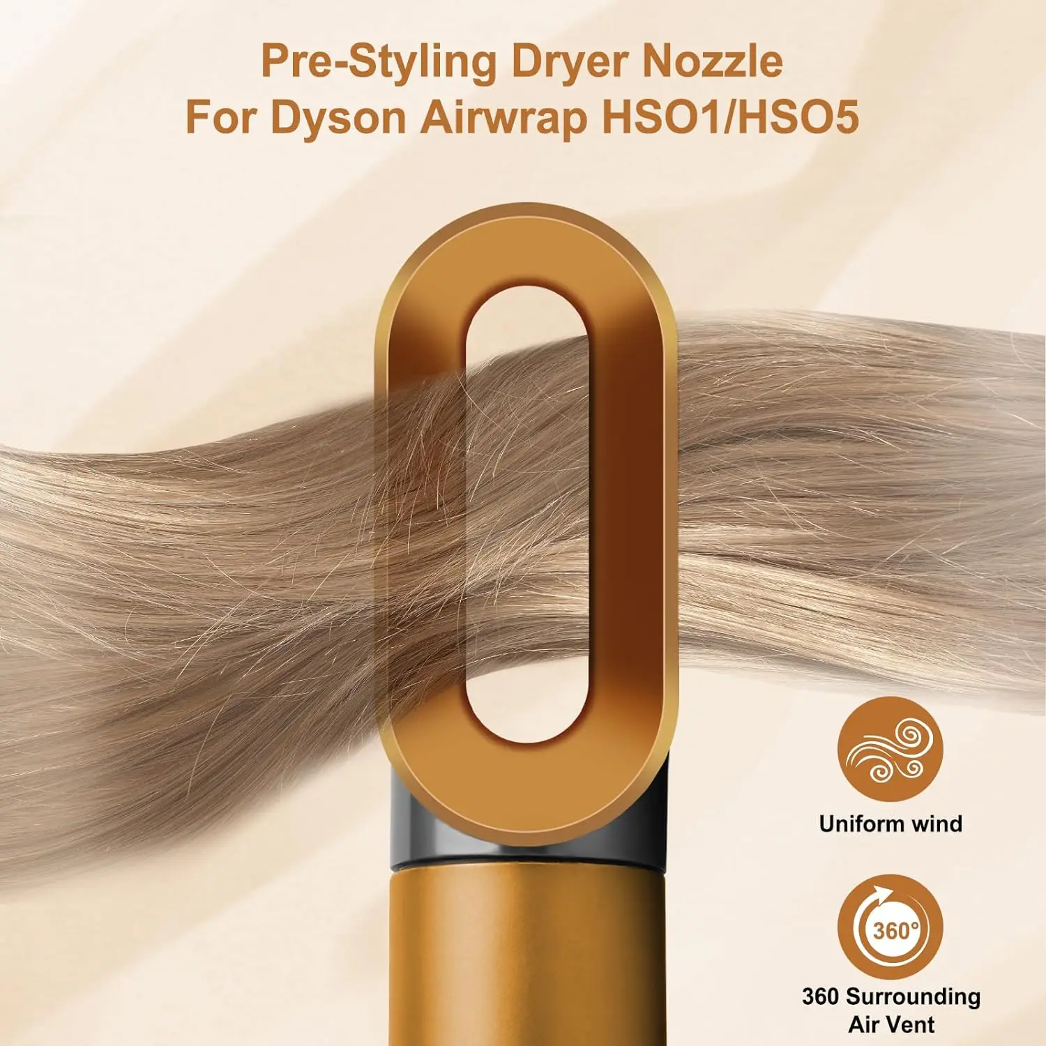 Stylish Styling Nozzle for Dyson & X9 Hair Dryers 2 Stylish Styling Nozzle for Dyson & X9 Hair Dryers - Image 2