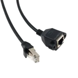 Black RJ45 Ethernet Extension Cable - 0.3m to 1.5m 15 S68e6a41e909d473995de02e3bf0eb6fad