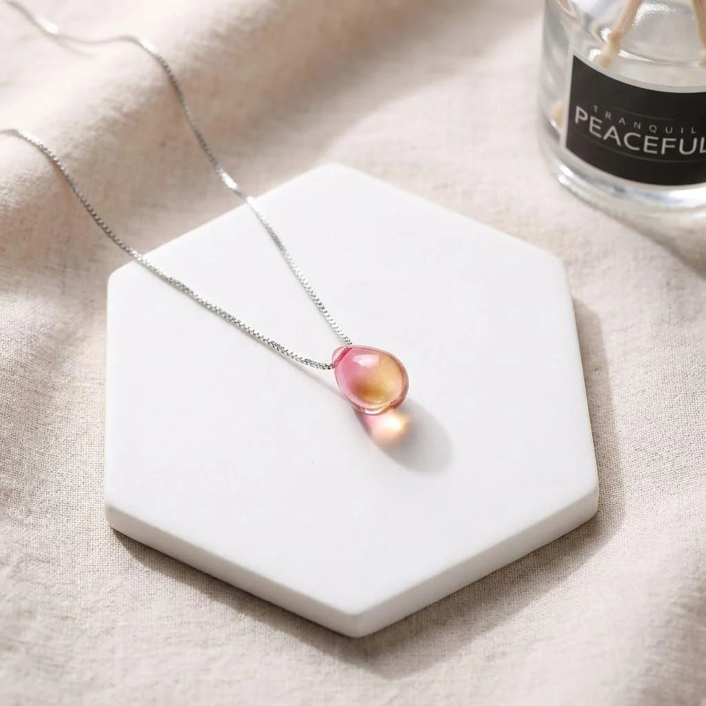 Vibrant Water Drop Necklace for Women 8 Vibrant Water Drop Necklace for Women - Image 8