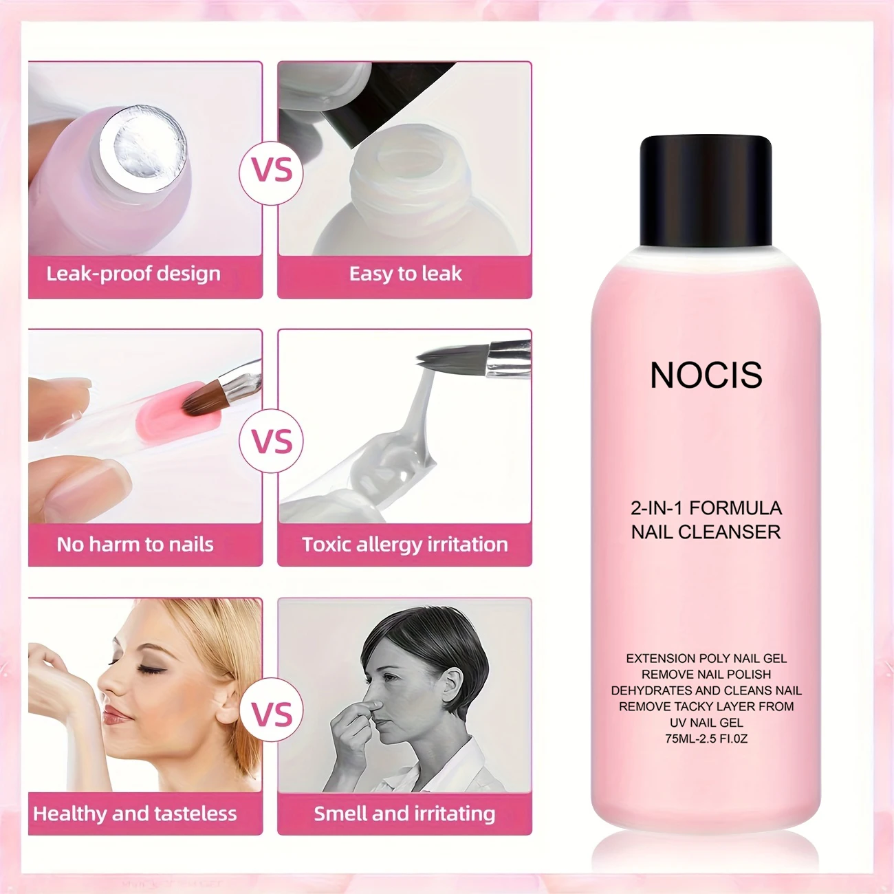 NOCIS 2-in-1 Gel Cleanser for Nails 75ml 3 NOCIS 2-in-1 Gel Cleanser for Nails 75ml - Image 3